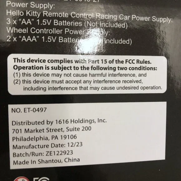 Hello Kitty Remote Control Racing Car & Wheel Controller Black Pink Set of 3 - Picture 14 of 16